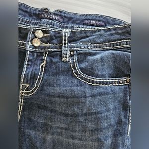 EUC VIGOSS EMBELLISHED CROPPED JEANS